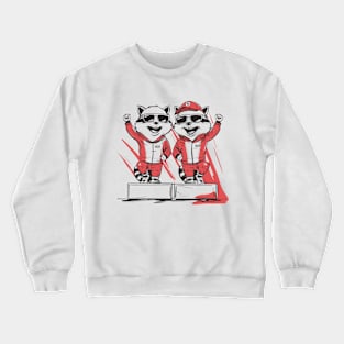 F1 funny Ferrari racoons, Carlos Sainz, Charles Leclerc, Formula 1 Graphic shirt (please send us a message if you want another custom design) Crewneck Sweatshirt